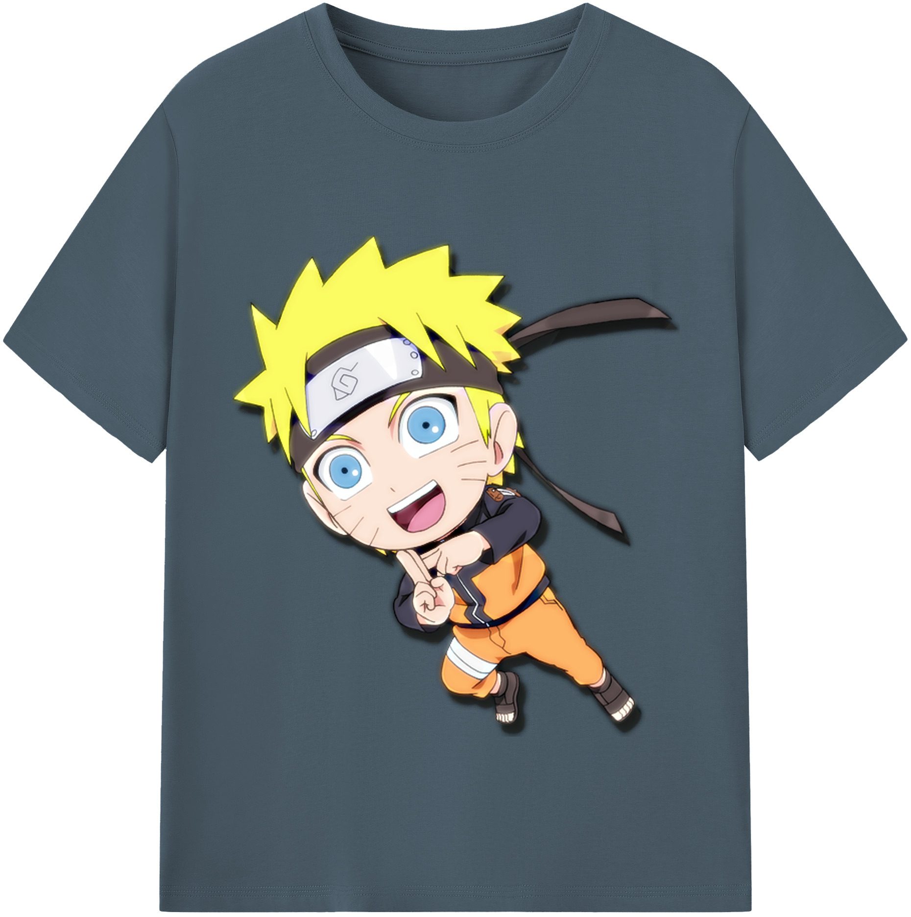 （画像用） NARUTO -ナルト- うずまき ナルト Uzumaki Naruto 綿100％半袖Tシャツ（フロントプリント）